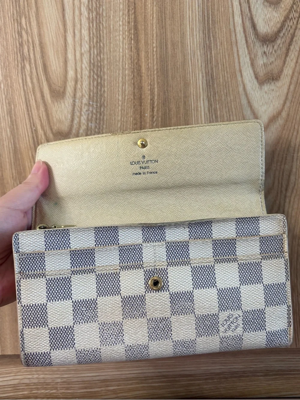 Authentic Louis Vuitton Portefeuille  Damier Azur Wallet